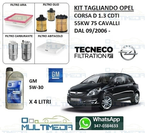 Kit tagliando filtri olio - tagliando, e