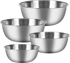 Set Di 4 Ciotole Acciaio Inox