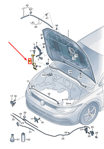 Golf mk8 cofano - vw,