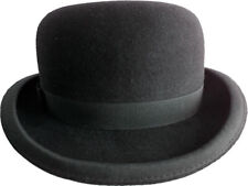 Melone Bowler, nero, cappello di lana feltro di lana Pan Tau Charlie Chaplin ha OldSchool