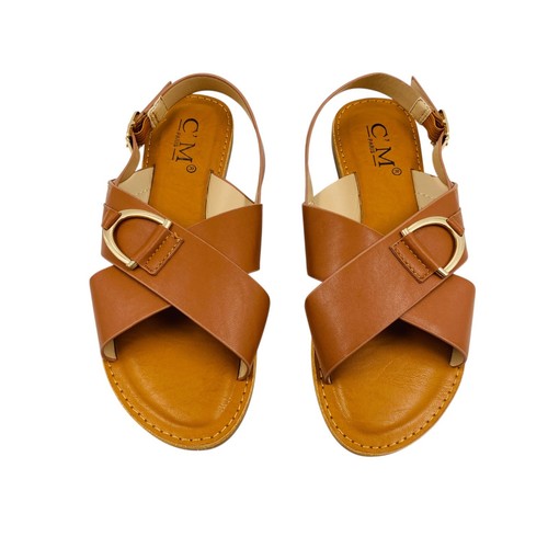 Sandali flat pelle vegana - pelle,