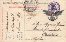 1918 WWI - RARA CARTOLINA IN FRANCHIGIA REGIA MARINA REGIO SOMMERGIBILE " P 8 "