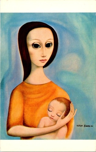 Cartolina dipinto olio - cartolina,