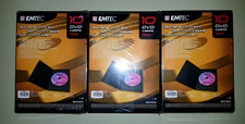 LOTTO 30 CUSTODIE DVD SLIM 7mm SINGOLE NERE - 3 BOX DA 10 pz EMTEC SIGILLATI
