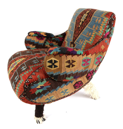 Poltrona kilim tribale vintage - kilim,