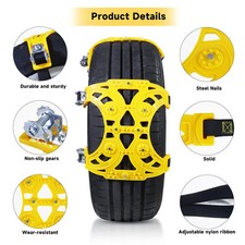 zilxiao 6 catene da neve per auto, antiscivolo, catena pneumatici