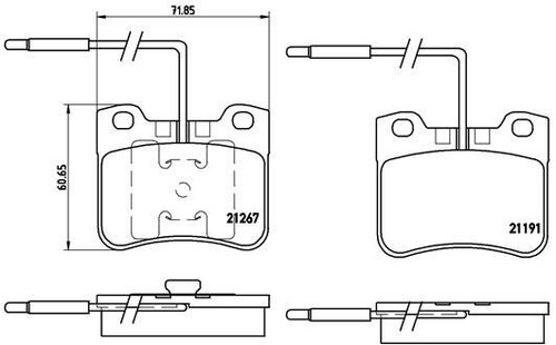 Brembo p61047 kit - kit, pastiglie