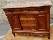 CASSETTONE CREDENZA CASSETTIERA NOCE 1920 L 124 P 59 H 108 (NON HA PIù IL MARMO)