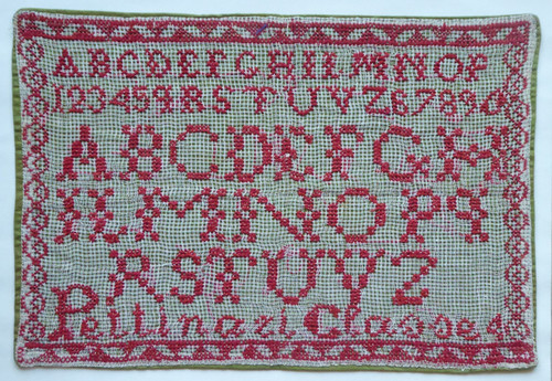 Antico imparaticcio sampler - imparaticcio,