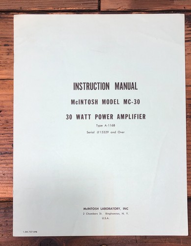 Mcintosh serial 15329 - serial, 15329+