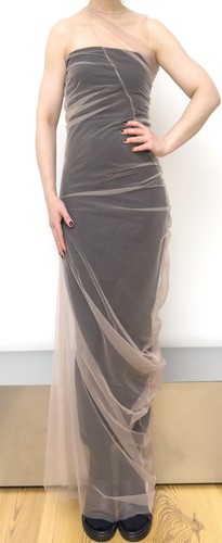 Maxi abito drappeggiato - maxi,