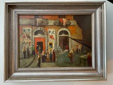 STELLA CERERE TEATRO DEI PUPI OLIO SU TAVOLA INIZIO NOVECENTO pittura napoletana