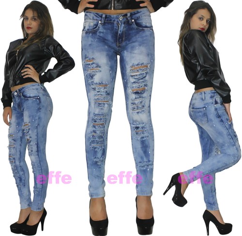 Jeans donna strappati - , vita