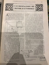 Articolo di stampa d'epoca originale 1923 Alimentazione Motori Auto foto 4 pag.
