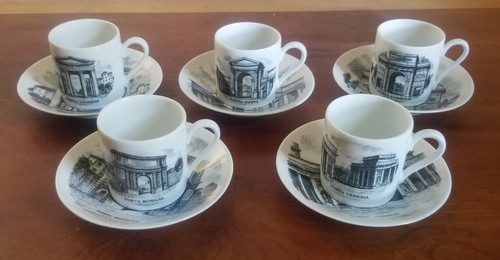 Set tazze piattini vintage - piattini,
