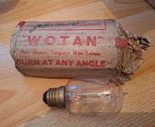Lampadina Siemens Wotan antica lampadina filo di carbone light light bulb 