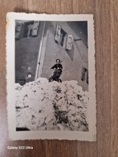 21298. Foto bambino  bicicletta  neve Vitos Bologna luogo da Identificare 9,5x6