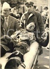 1955 MOTOCICLISMO PERUGIA - Motogiro - Leopoldo TARTARINI dopo l'incidente *Foto