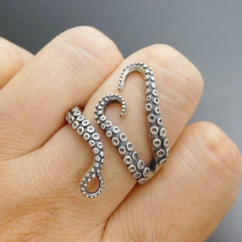 Anello tentacolo polpo argento