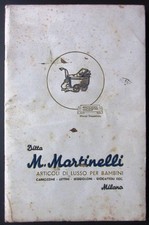 Catalogo 1938 Ditta M. MARTINELLI Milano CARROZZINE LETTINI GIOCATTOLI lusso
