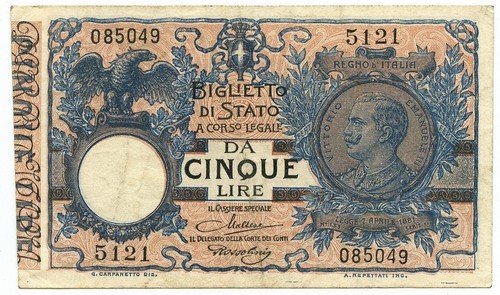 Lire biglietto stato - lire, di