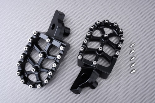 Repose pieds noir alu g - noir, en