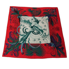 HERMES "Mythiques phoenix" Carre140 70%Cashmere 30%Seta Stola Vintage Pulita