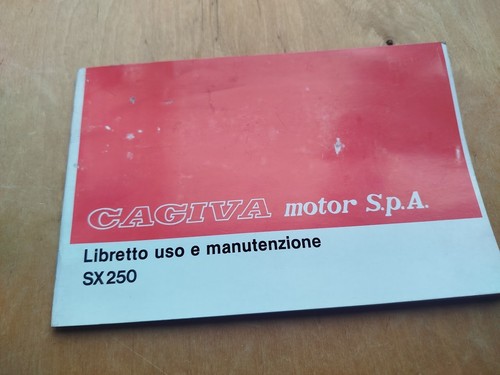 Cagiva sx250 manuale uso - sx250, d'uso