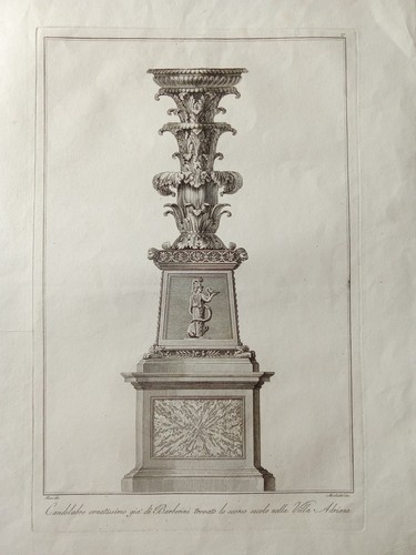Incisione antica candelabro - incisione,
