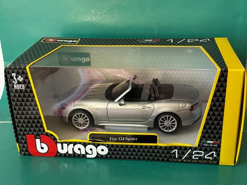Burago fiat 124 spider - fiat, silver