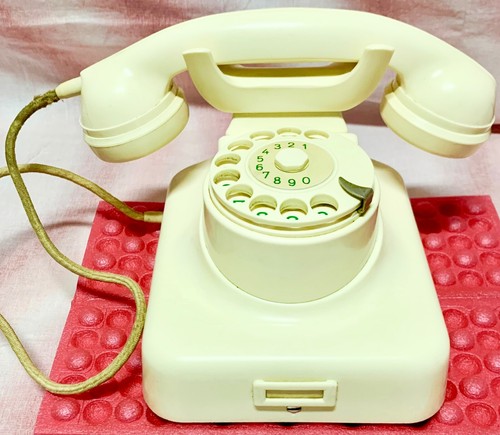 Antico telefono tavolo e - tavolo,