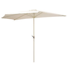 OMBRELLONE MEZZALUNA PENSILINA GIARDINO Ø 2,7 MT BALCONE TERRAZZO SUN BIANCO