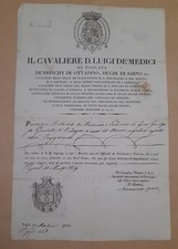 Lasciapassare / Passaporto , Francesco I , 1829, Regno Due Sicilie , Napoli