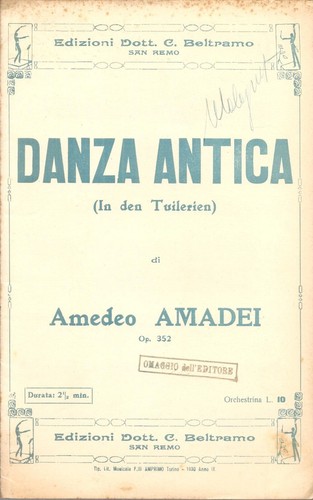 Amadei danza antica in - antica, (in