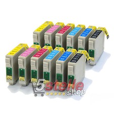 KIT 12 CARTUCCE PER EPSON STYLUS PHOTO PX800FW PX810FW PX820FWD PX830FWD