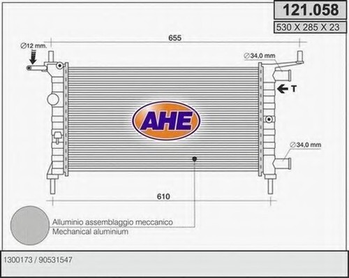 Radiatore motore per opel - motore,