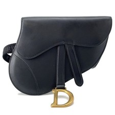 Dior Borsa in vita da sella in pelle nera S5632CWGH