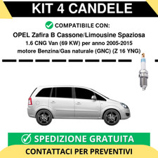 KIT 4 CANDELE per OPEL Zafira