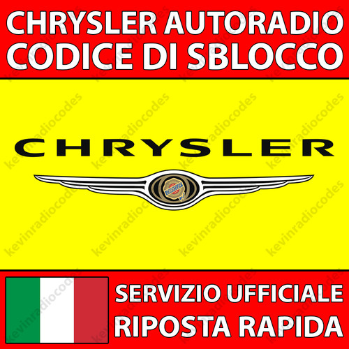 Chrysler radio codice di - radio,