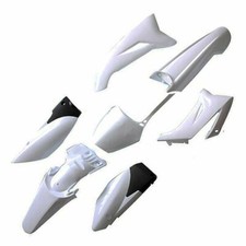 Carenatura Set di Plastica Ttr Bianco Bici da Cross Pit Bike 110 -125 Ccm -