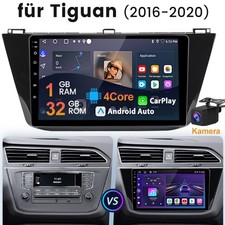Carplay per VW Tiguan 2016-2020 autoradio GPS navigatore BT fotocamera Android WIFI DAB+