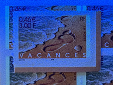 Variété double frappe timbre