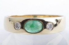Anello a fascia smeraldo