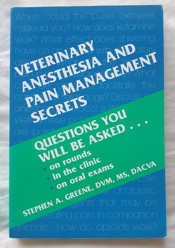 Veterinary anesthesia and pain - veterinary,