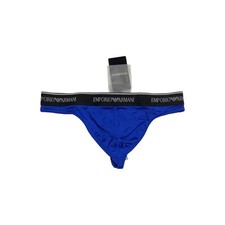 Emporio Armani Underwear Perizoma Uomo taglia S nero blu grigio Logo Microfibra