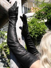 Guanti lunghi donna vera pelle