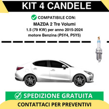 KIT 4 CANDELE per MAZDA 2 Tre