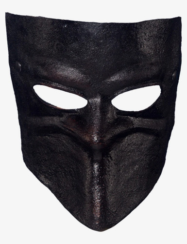Bauta nera pelle maschera - nera,