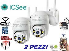 2X TELECAMERA TELECAMERE ESTERNA ICSEE CAM PTZ WIFI CAMERA WIRELESS ESTERNO 2025