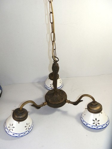 Lampadario liberty ottone - liberty, in